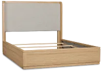 Emory Light Tone Upholstered Platform Bed