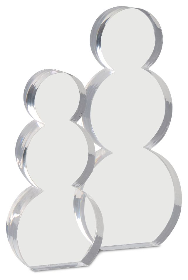 Snowman Clear Large Sculpture