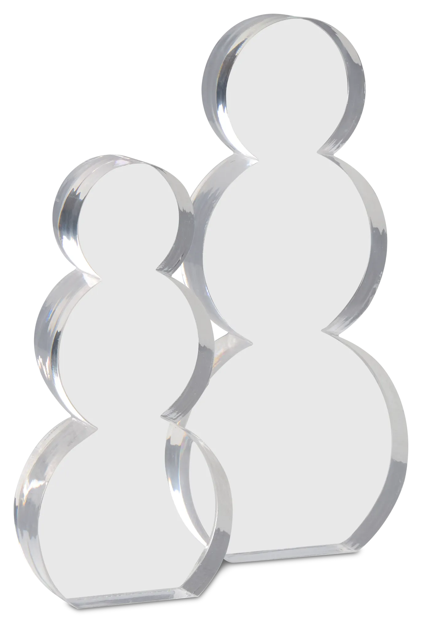 Snowman Clear Large Sculpture