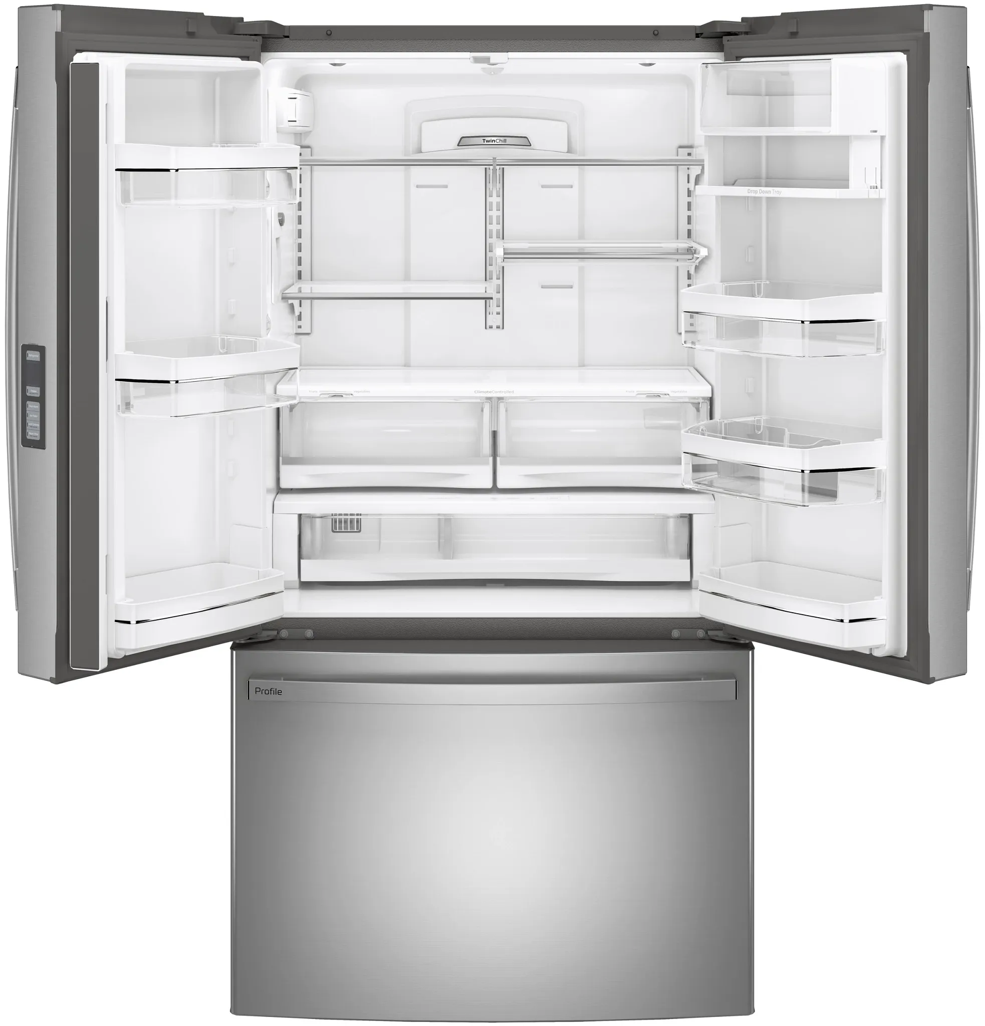 Ge Profile 23 Series Stainless Steel Bottom Freezer Refrigerator