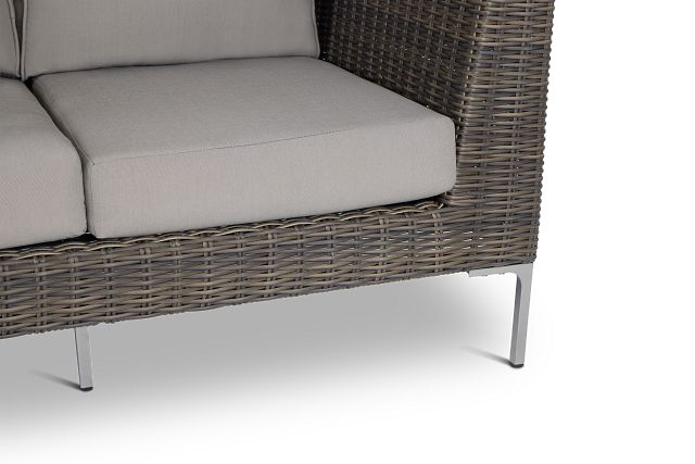 Tulum Gray Woven Sofa W/ 3 Cushion