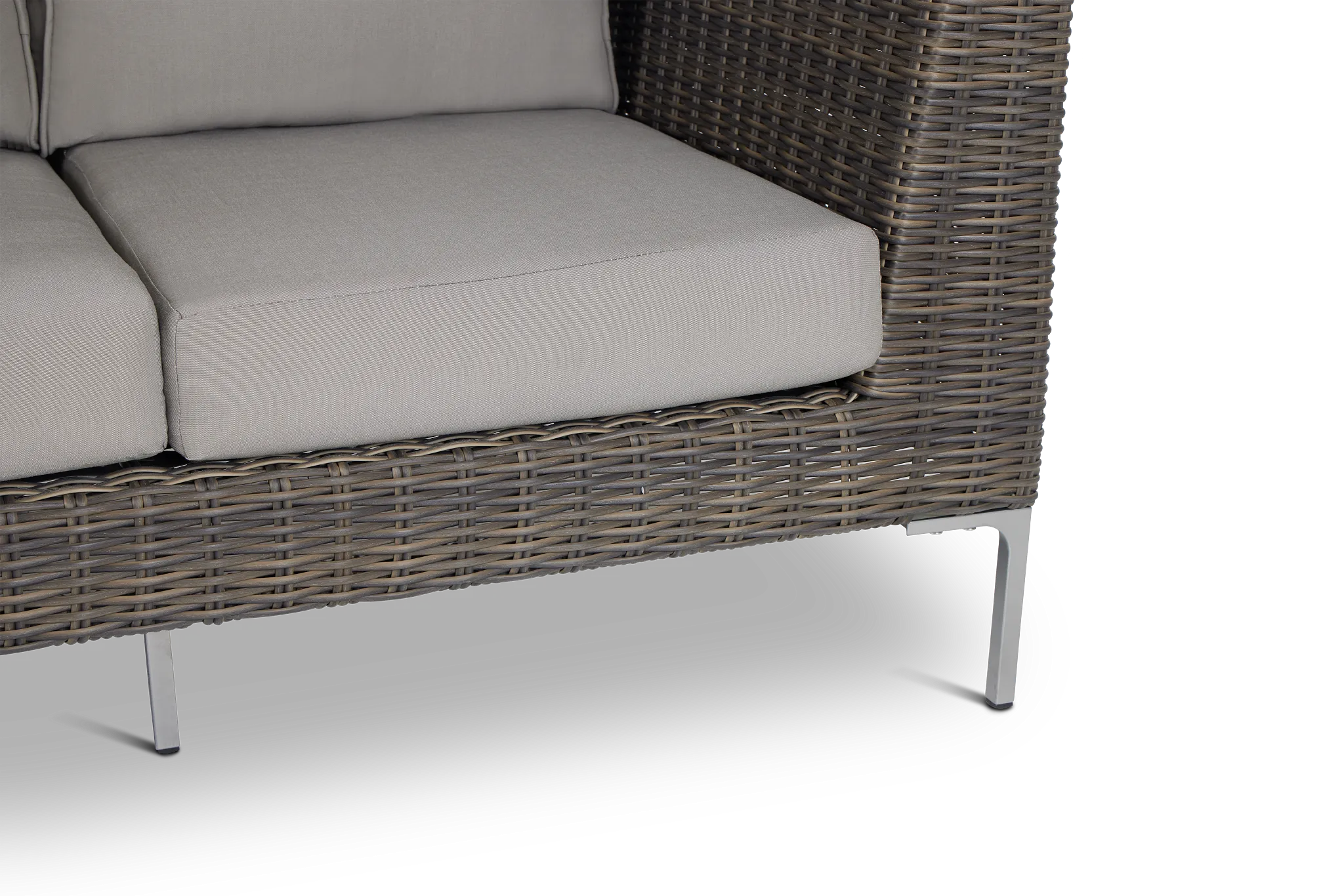 Tulum Gray Woven Sofa W/ 3 Cushion