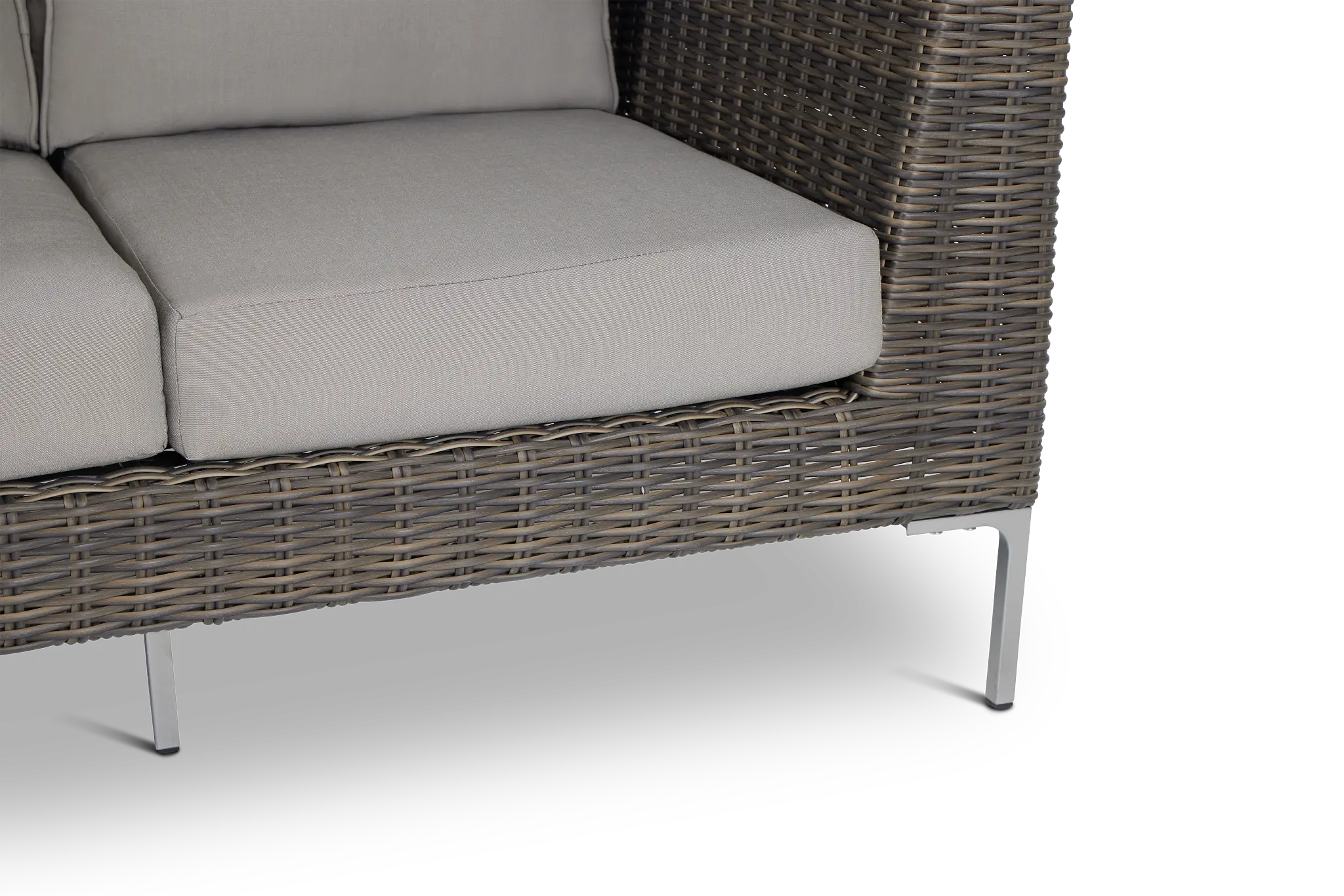 Tulum Gray Woven Sofa W/ 3 Cushion Tulum Gray Woven Sofa W/ 3 Cushion