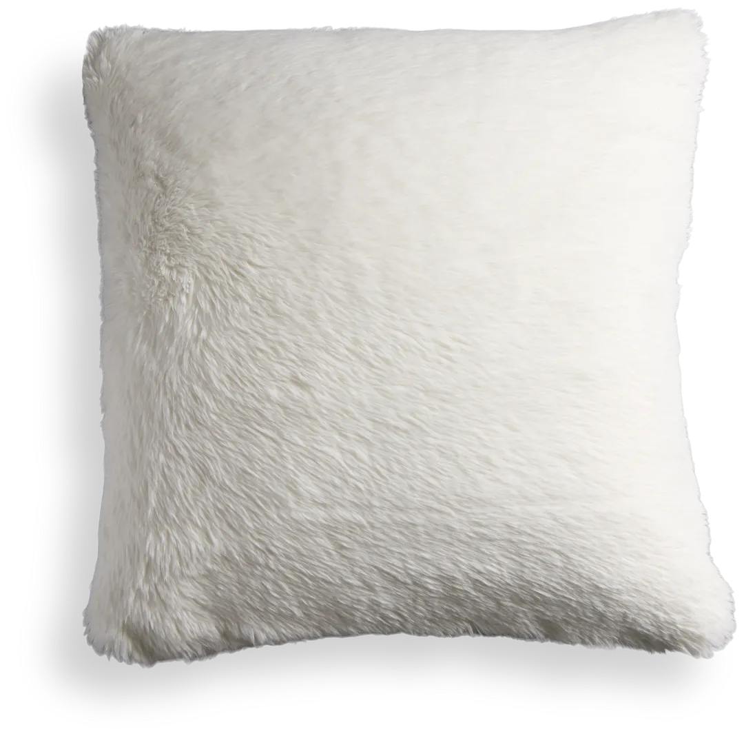 Yakety Yak White 22" Square Accent Pillow