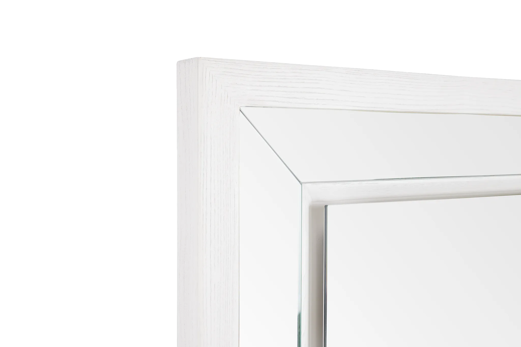 Bal Harbour White Floor Mirror