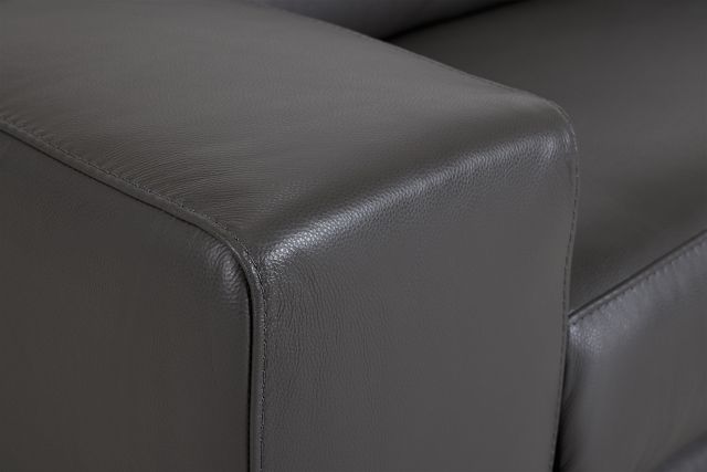 Dante Gray Leather Power Reclining Sofa