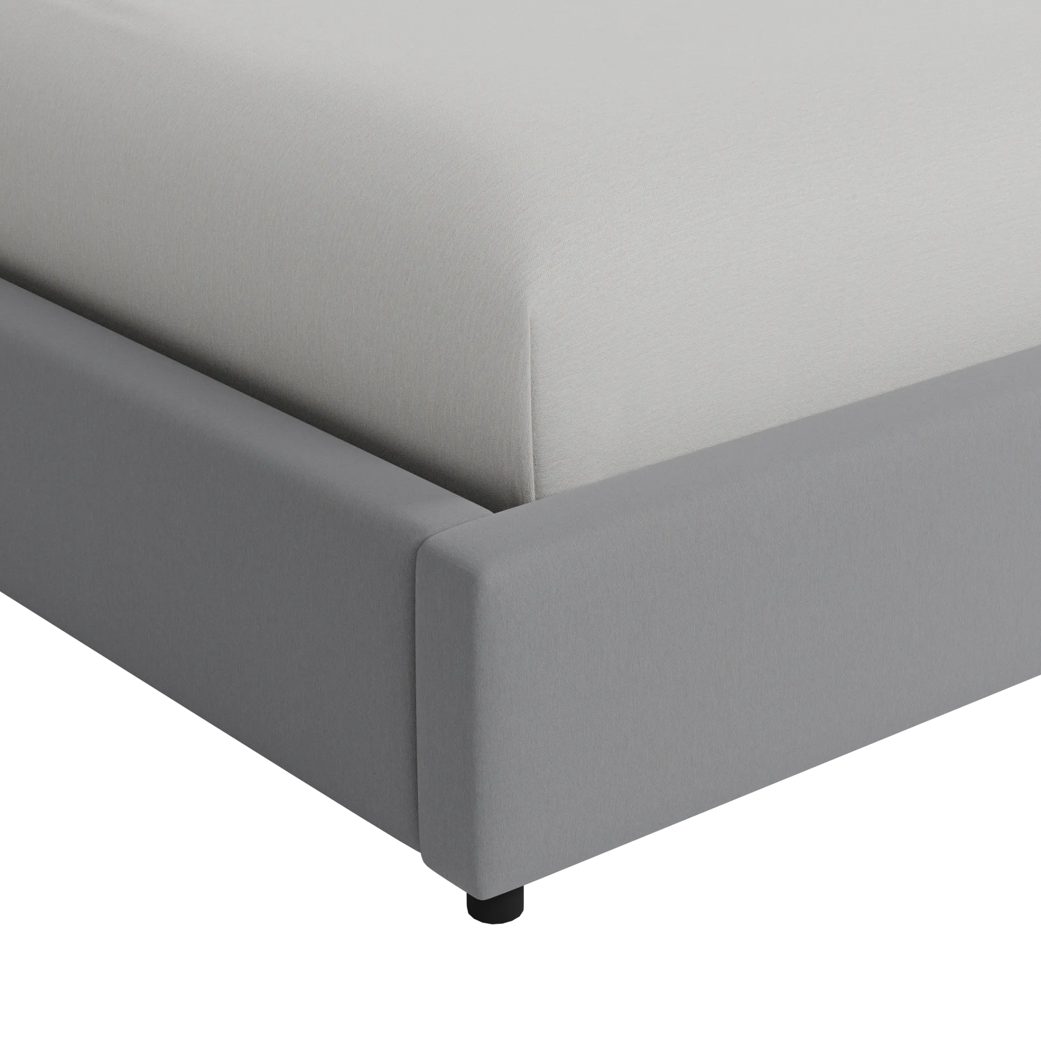 Grayton Delray Light Gray 44" Upholstered Platform Bed