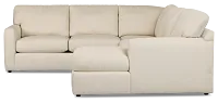Rhodes Beige Fabric Medium Right Chaise Sectional
