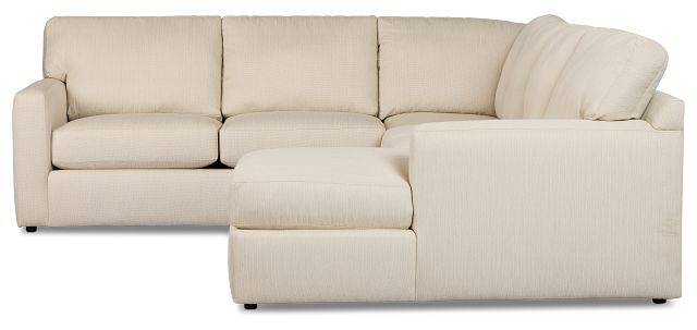 Rhodes Beige Fabric Medium Right Chaise Sectional