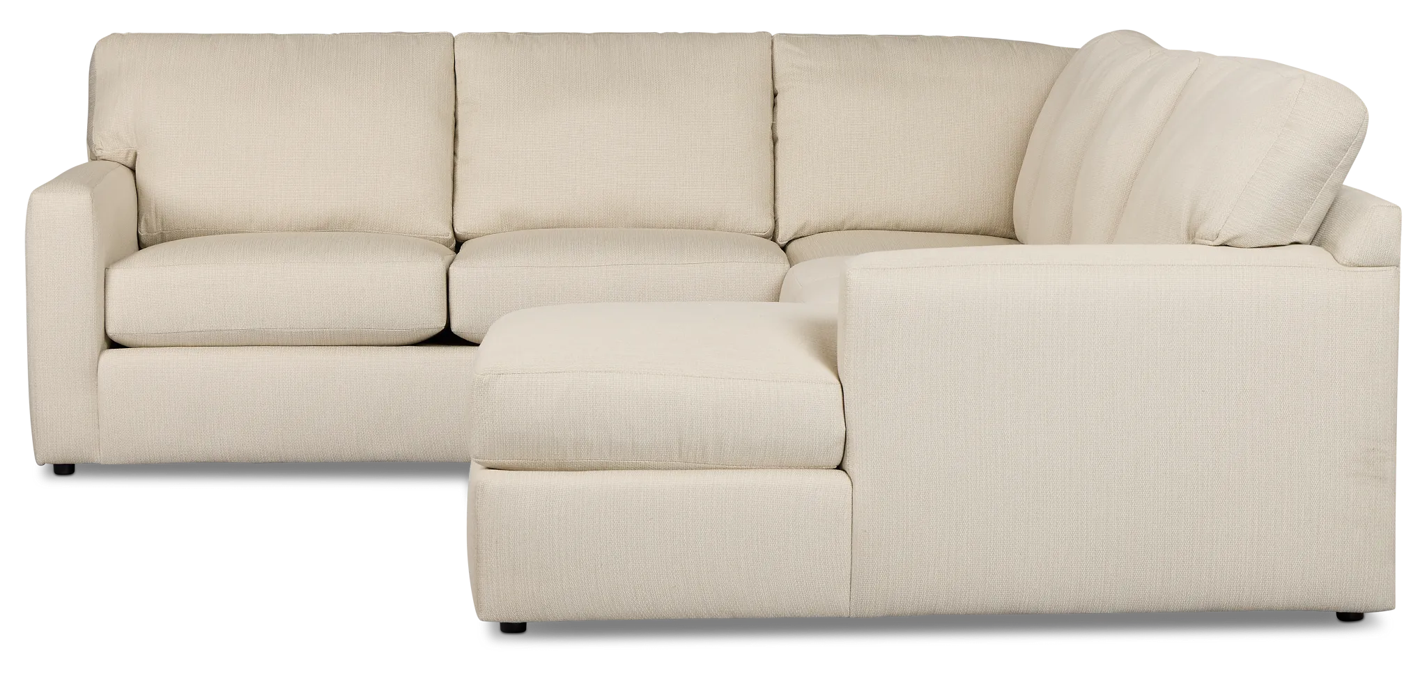 Rhodes Beige Fabric Medium Right Chaise Sectional