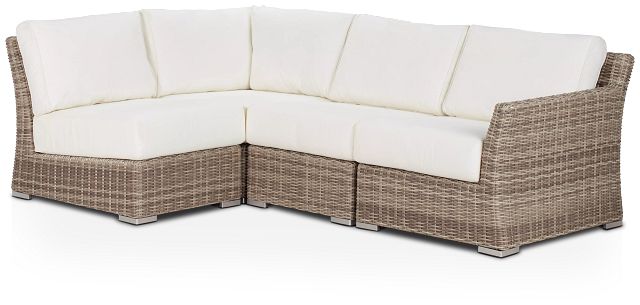 Raleigh White Right 4-piece Modular Sectional