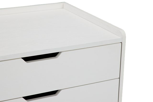 Ventura White Wood 2-drawer Nightstand