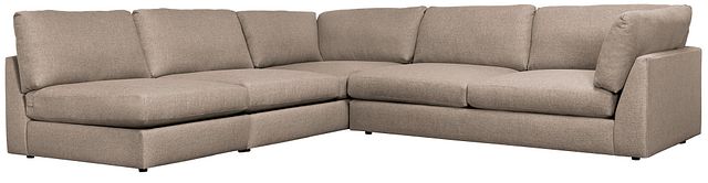 Harper Dark Taupe Fabric Large Right Arm Sectional (0)