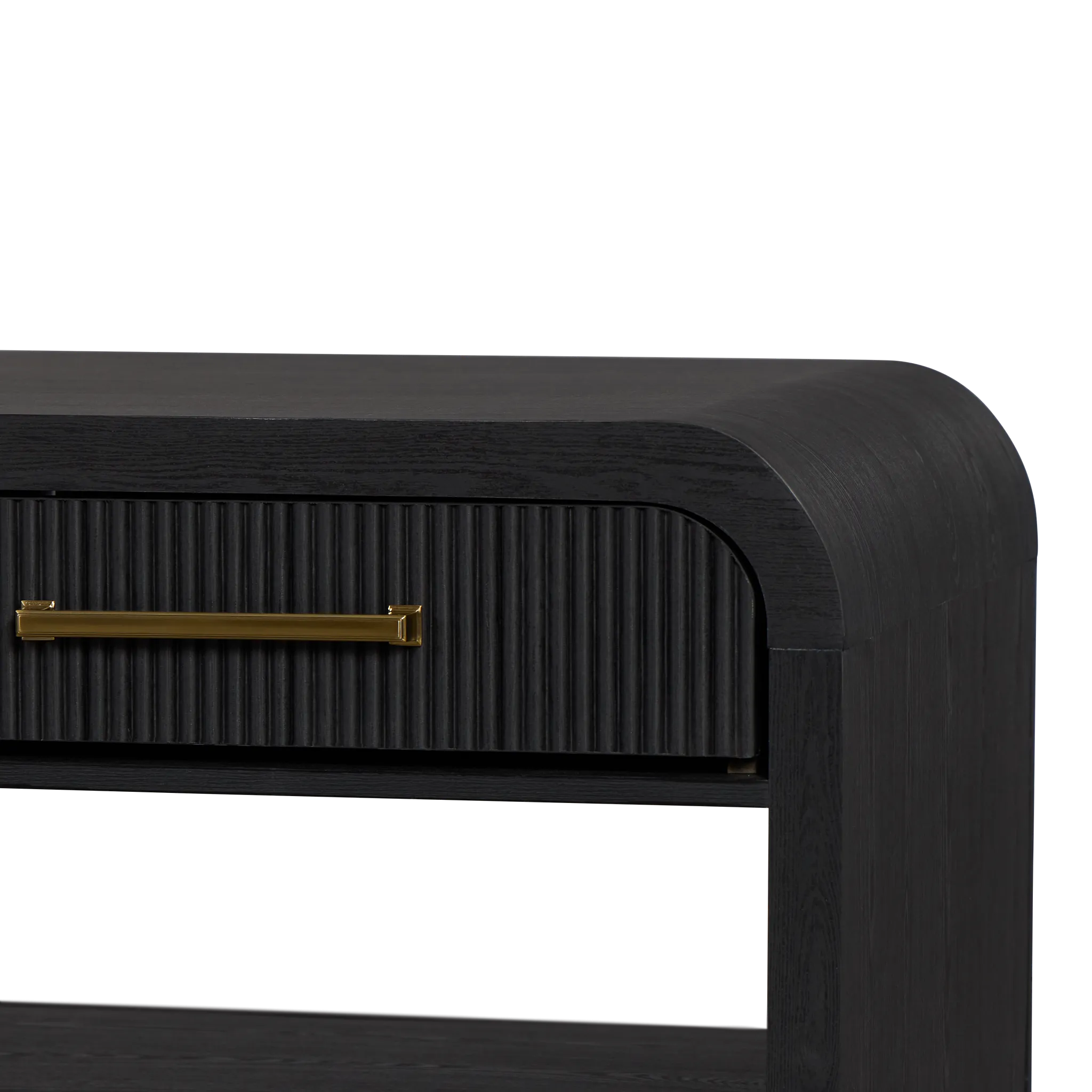 Lyndie Black Drawer Rectangular Coffee Table