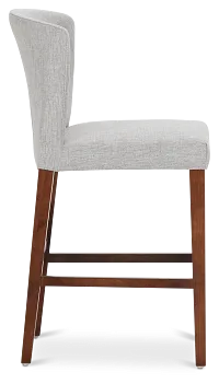 Bentley Light Gray 24" Upholstered Barstool