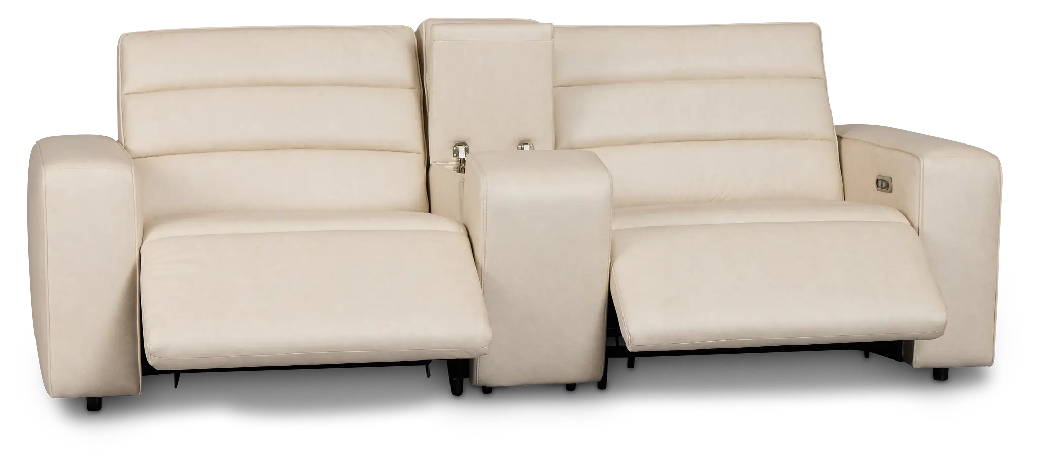 Sawyer Ivory Micro Power Reclining Console Loveseat Sawyer Ivory Micro Power Reclining Console Loveseat