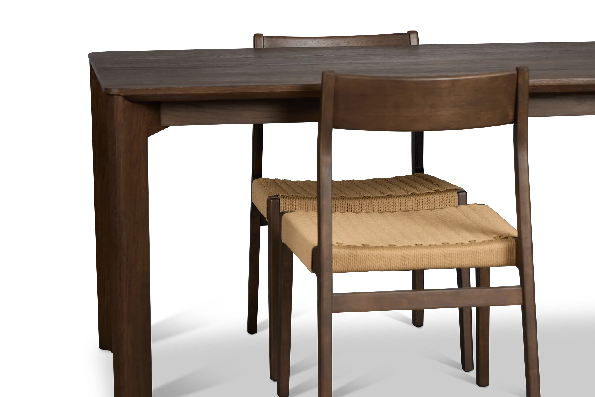 Santorini Dark Tone Rect Table & 4 Woven Chairs Santorini Dark Tone Rect Table & 4 Woven Chairs