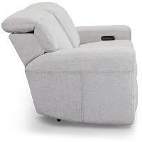 Callum Light Gray Fabric 2-piece Modular Power Reclining Sofa