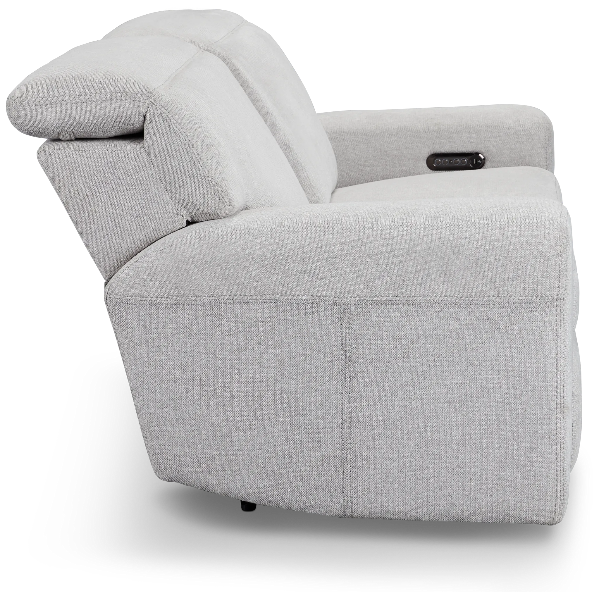 Callum Light Gray Fabric 2-piece Modular Power Reclining Sofa