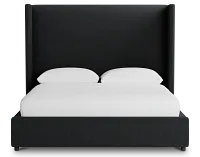 Captiva Elite Black 60" Upholstered Shelter Bed