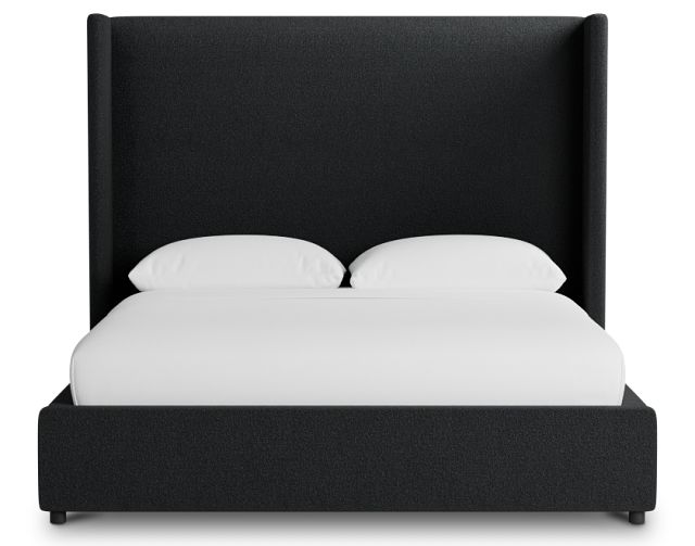 Captiva Elite Black 60" Upholstered Shelter Bed