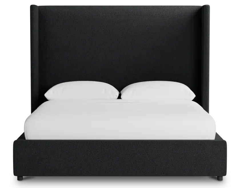 Captiva Elite Black 60" Upholstered Shelter Bed Captiva Elite Black 60" Upholstered Shelter Bed