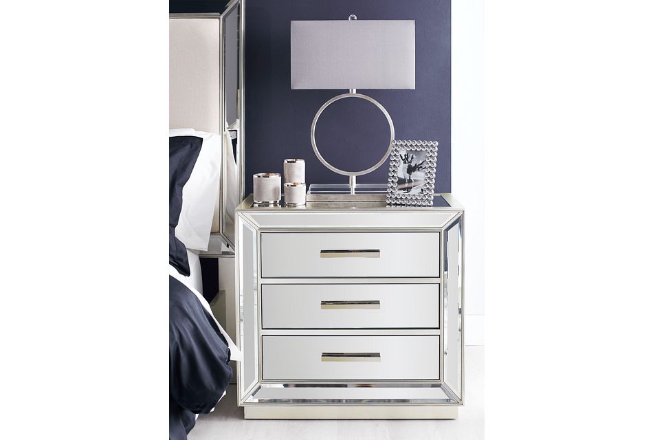 Monroe Mirrored Nightstand Bedroom Nightstands City Furniture