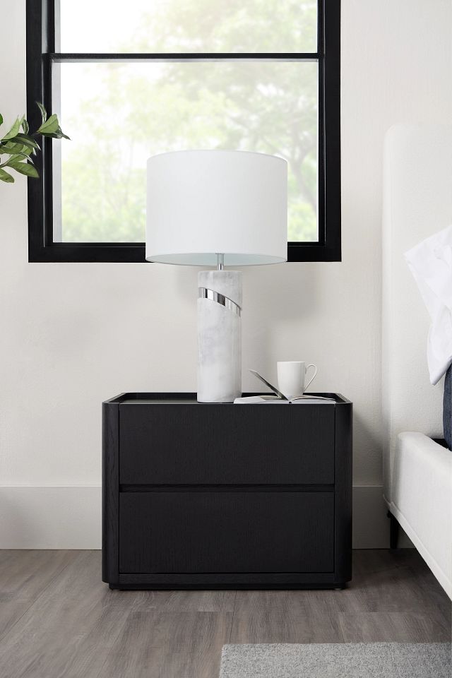 Nomad Black 2-drawer Nightstand