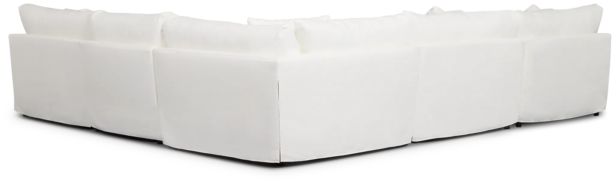 Marren White Fabric Large Two-arm Sectional