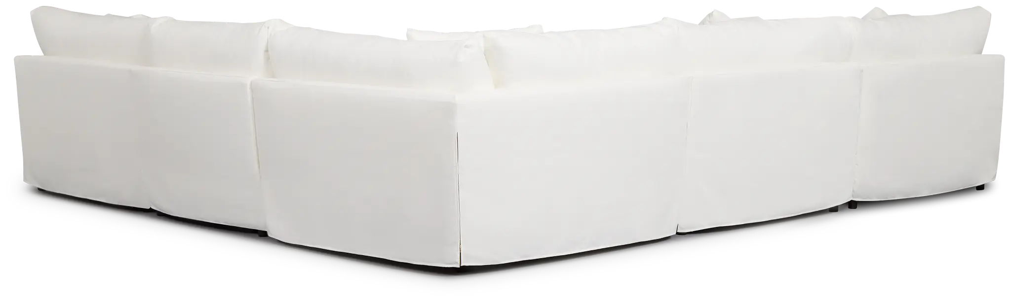 Marren White Fabric Large Two-arm Sectional Marren White Fabric Large Two-arm Sectional