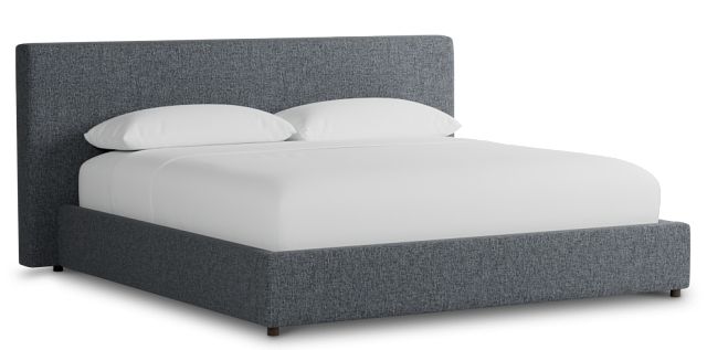 Gayton Elavation Gray 44" Upholstered Platform Bed