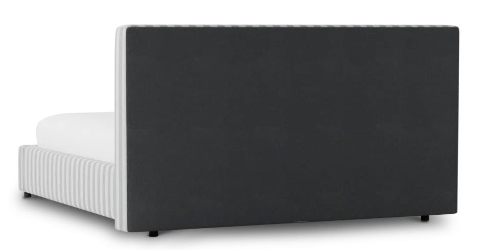 Grayton Sea Lane Dark Blue 44" Upholstered Platform Bed