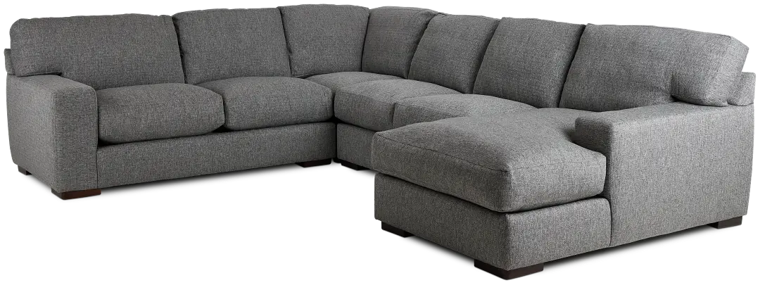Veronica Dark Gray Down Medium Right Chaise Sectional Veronica Dark Gray Down Medium Right Chaise Sectional
