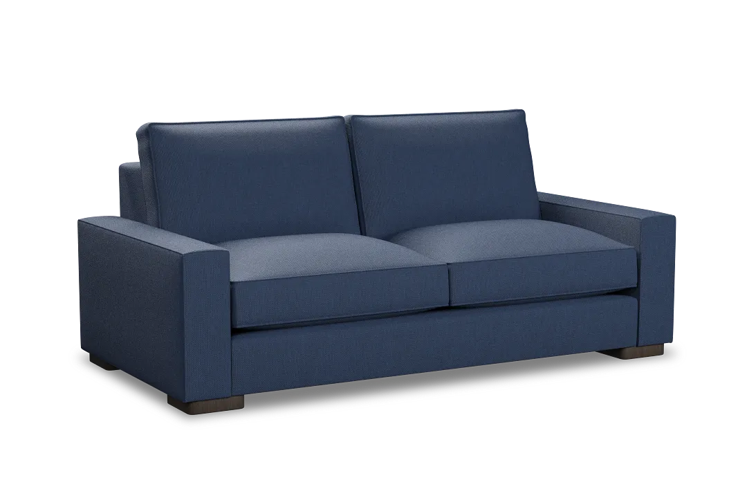 Edgewater Revenue Dark Blue 84" Sofa W/ 2 Cushions