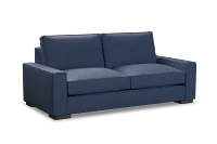 Edgewater Revenue Dark Blue 84" Sofa W/ 2 Cushions