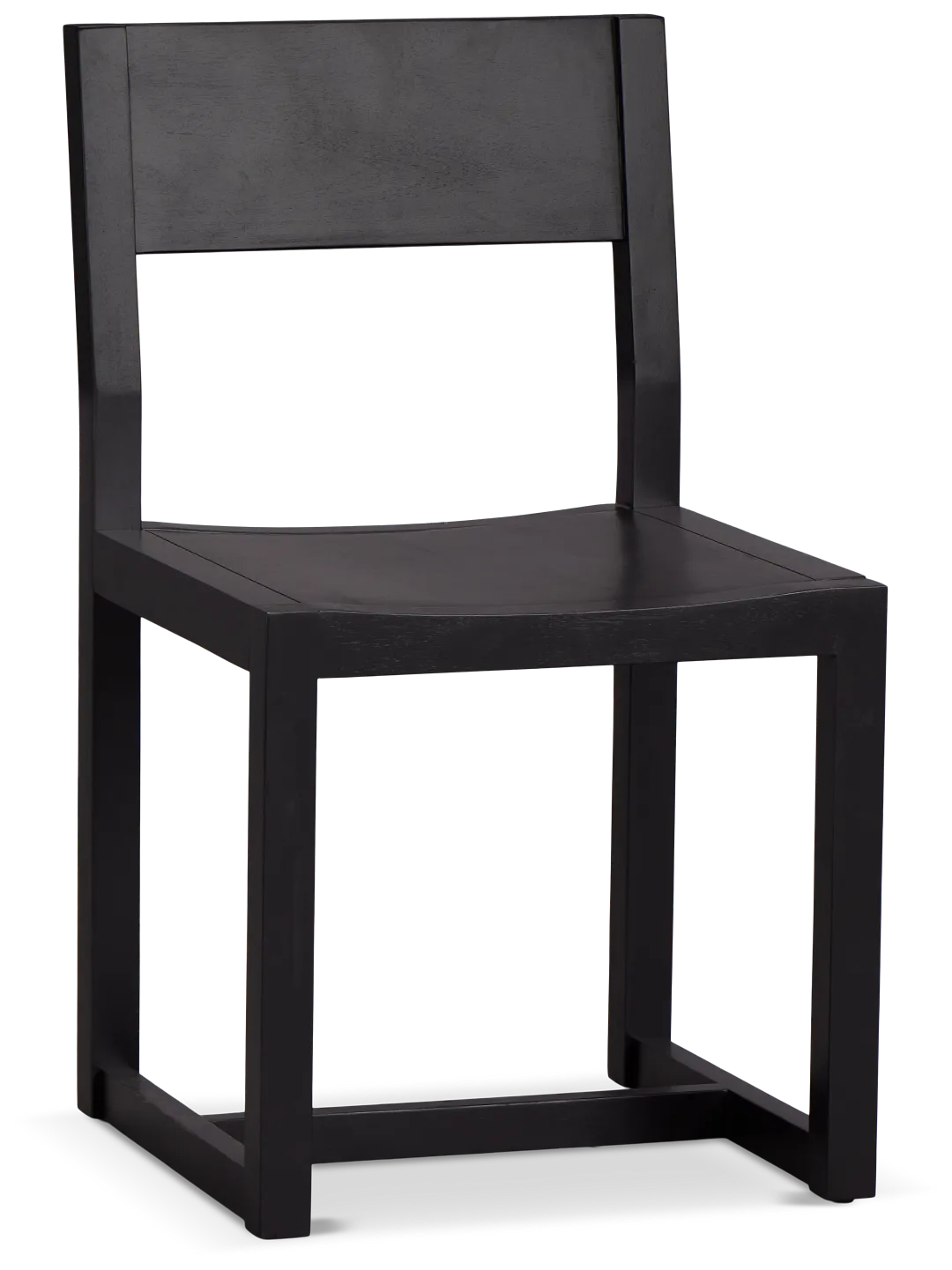 Denton Black Wood Side Chair