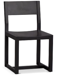 Denton Black Wood Side Chair