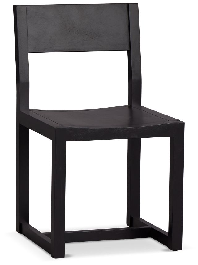 Denton Black Wood Side Chair