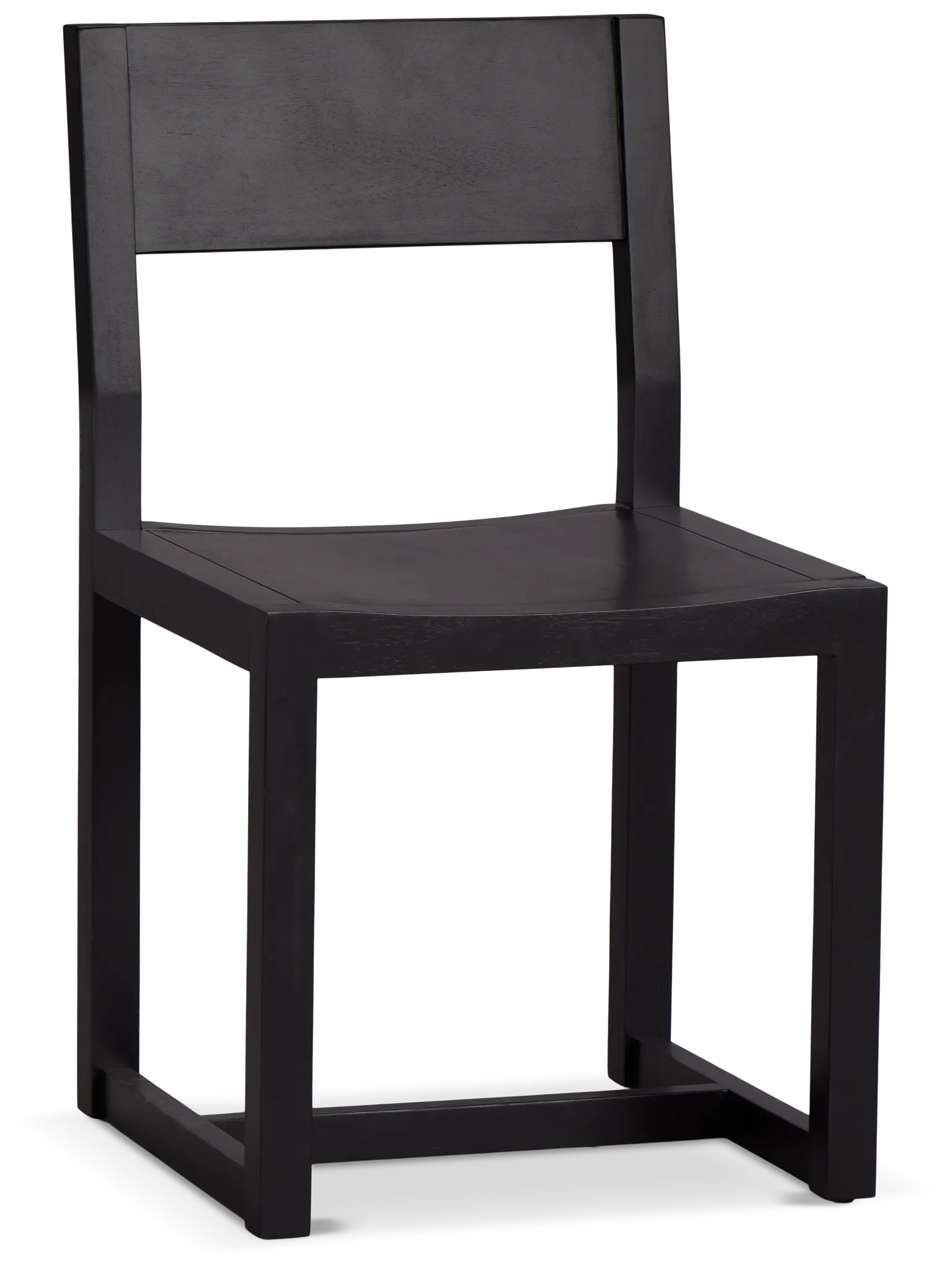 Denton Black Wood Side Chair