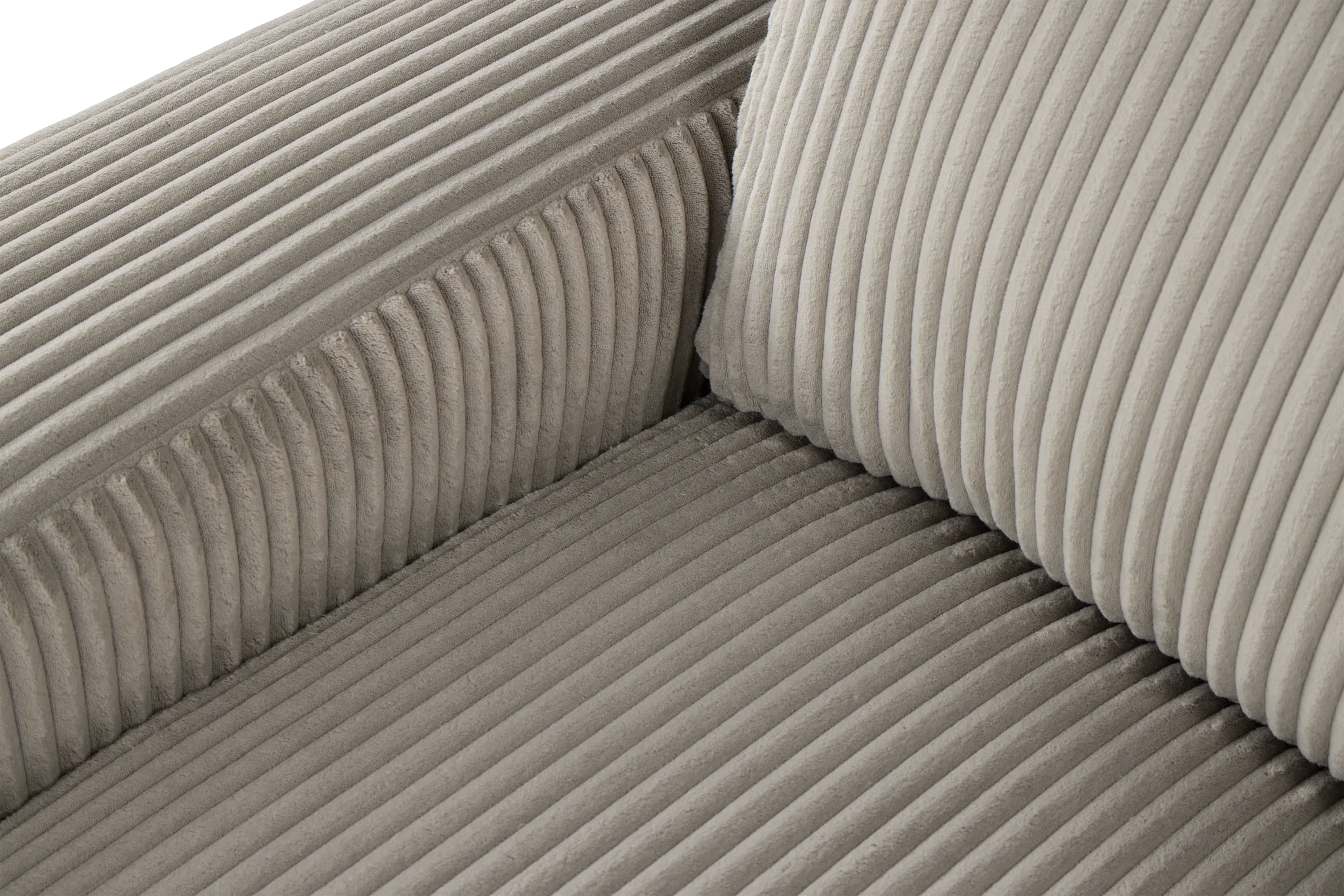 Charlie Gray Fabric Large Two-arm Sectional