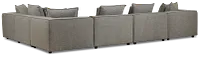 Tatum Gray Fabric 6-piece Modular Sectional