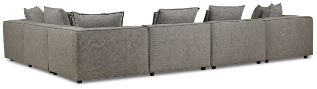 Tatum Gray Fabric 6-piece Modular Sectional