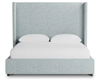 Captiva Natural Beauty Light Blue 60" Upholstered Shelter Bed