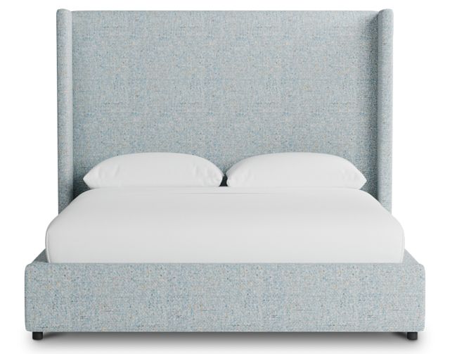 Captiva Natural Beauty Light Blue 60" Upholstered Shelter Bed