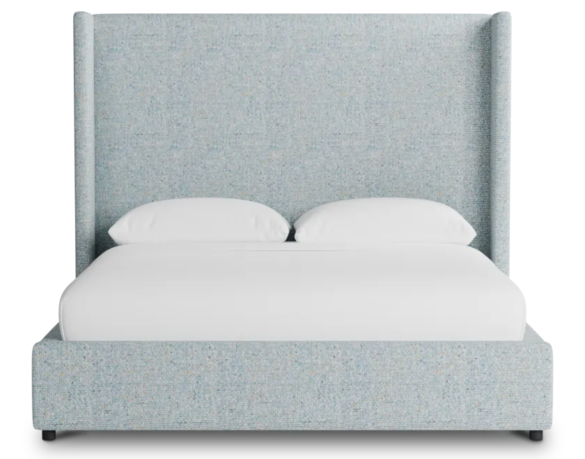 Captiva Natural Beauty Light Blue 60" Upholstered Shelter Bed