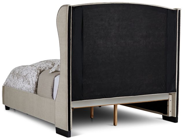 Cora Taupe Uph Platform Storage Bed