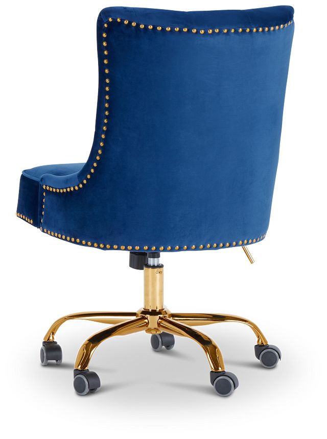 blue desk chairs with wheels