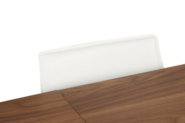 Margo Two-tone Rect Table & 4 White Upholstered Chairs