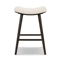 Four Hands Myles Light Beige Fabric 24" Upholstered Barstool