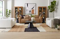 Ryland Brown Leather/Vinyl Power Reclining Sofa